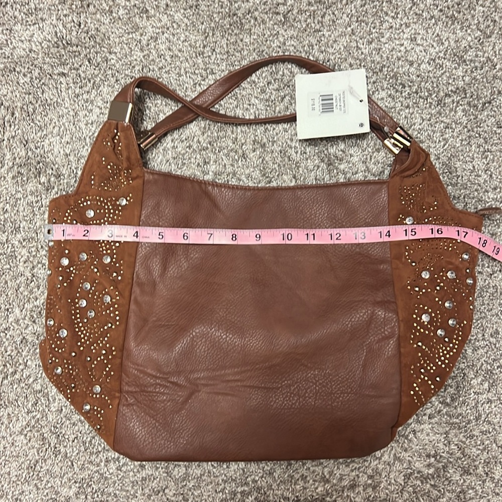 Belle France NWT Frosted Shopper Tote in Chestnut - Picture 6 of 7